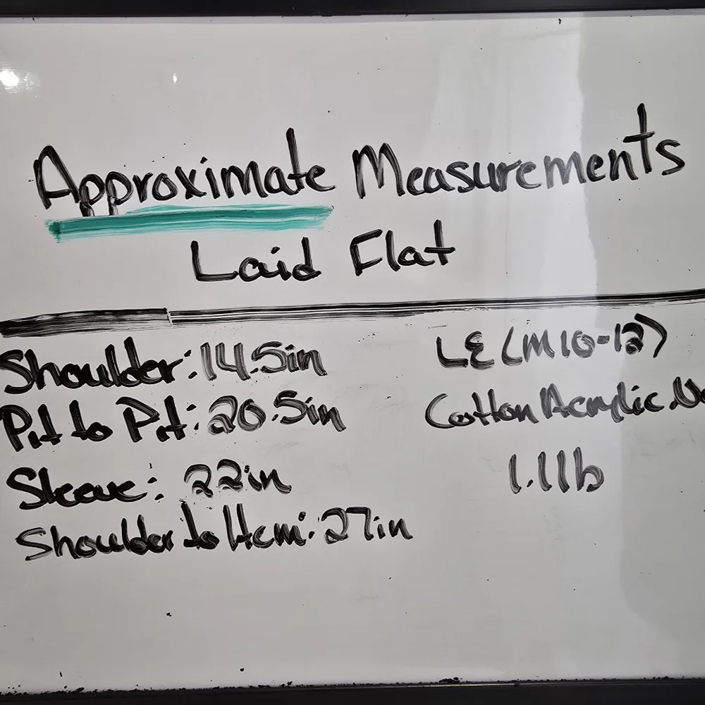 Lands' End Fair Isle Sweater Open Cardigan Navy Ivory Nordic Print Cabincore M - Picture 2 of 13